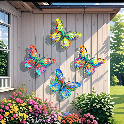 Metall-Schmetterling als Wanddekoration für den Außenbereich