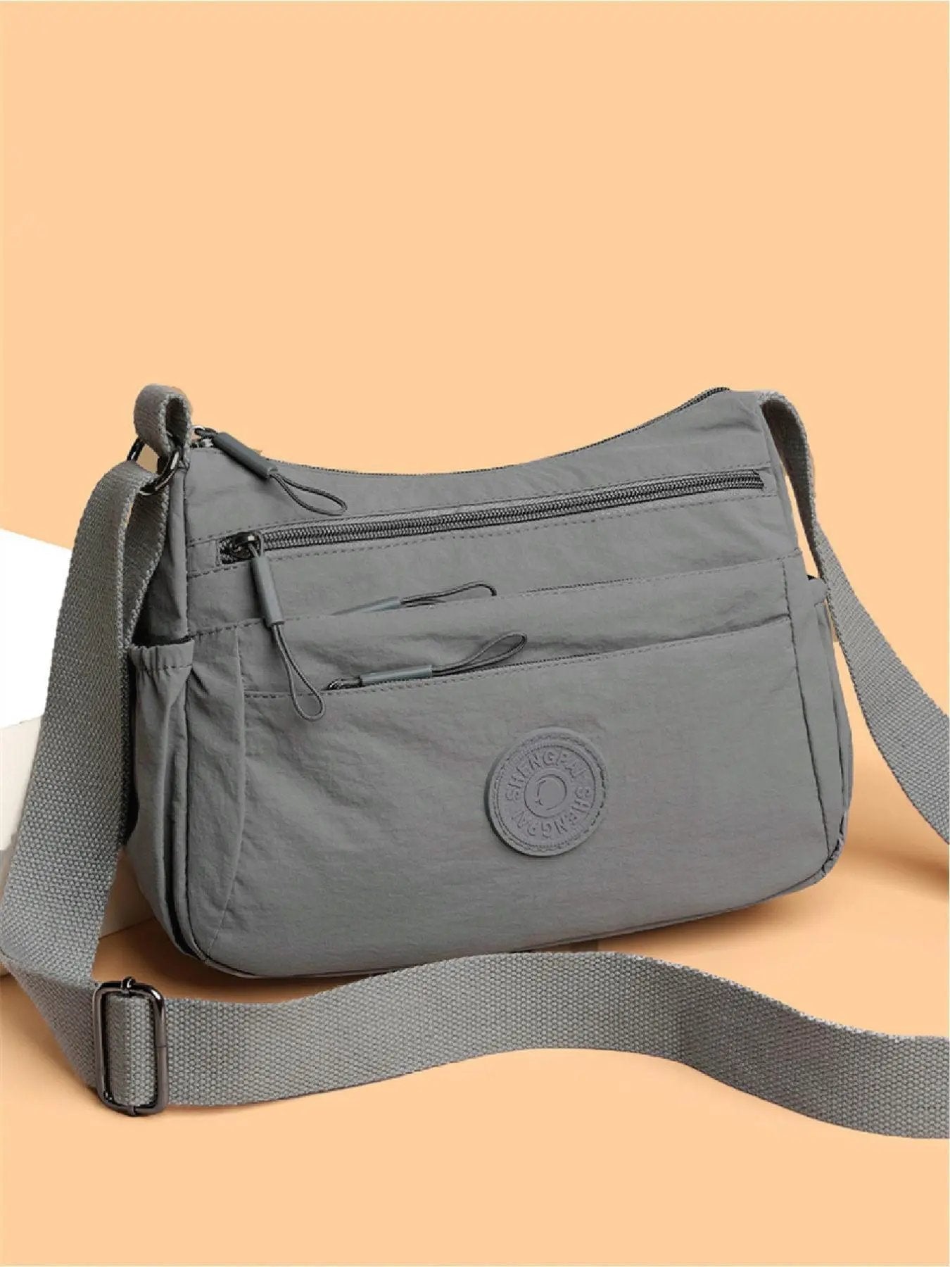 💐50 % RABATT! Einfarbige Umhängetasche für Damen – mit vielen Fächern und Reißverschluss 🔐👛【Begrenzte Stückzahl】