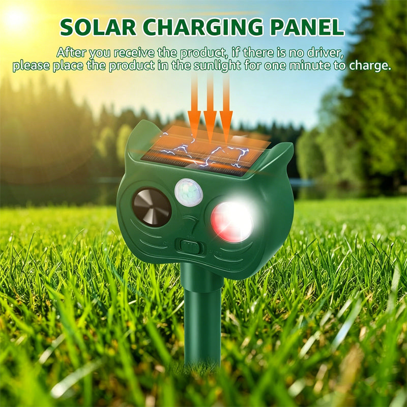 Solarbetriebener Ultraschall-Tiervertreiber