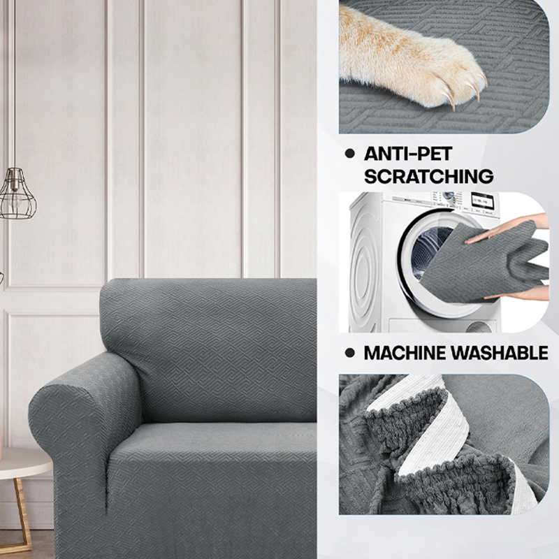 📢📢50 % RABATT !! ⏰Hochdehnbarer Jacquard-Sofabezug mit rutschfesten Bändern