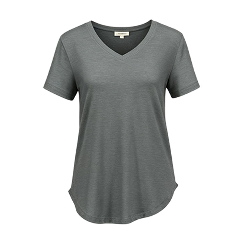 Lässiges Damen-T-Shirt mit V-Ausschnitt und kurzen Ärmeln