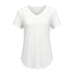 Lässiges Damen-T-Shirt mit V-Ausschnitt und kurzen Ärmeln
