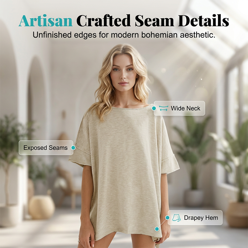 🌺👕 Lockeres Damen Oberteil – U-Boot-Ausschnitt, Einfarbig & Bequem – 50% RABATT! Leicht, lässig & perfekt für Sommer & Alltag ☁️