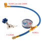 🔧 BEFRISTET 50% RABATT! ✨ R134a Füllschlauch mit Manometer – 0-350 PSI, 13mm Kuppler, Blau 🚗