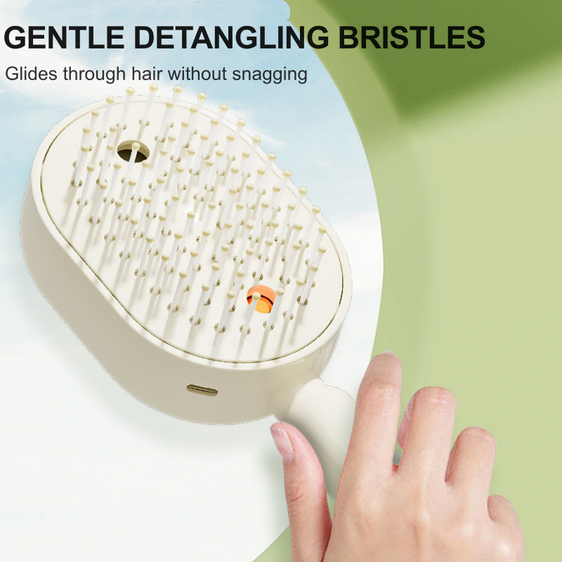 Elektrische Haarbürste mit Sprüh- und Massagefunktion