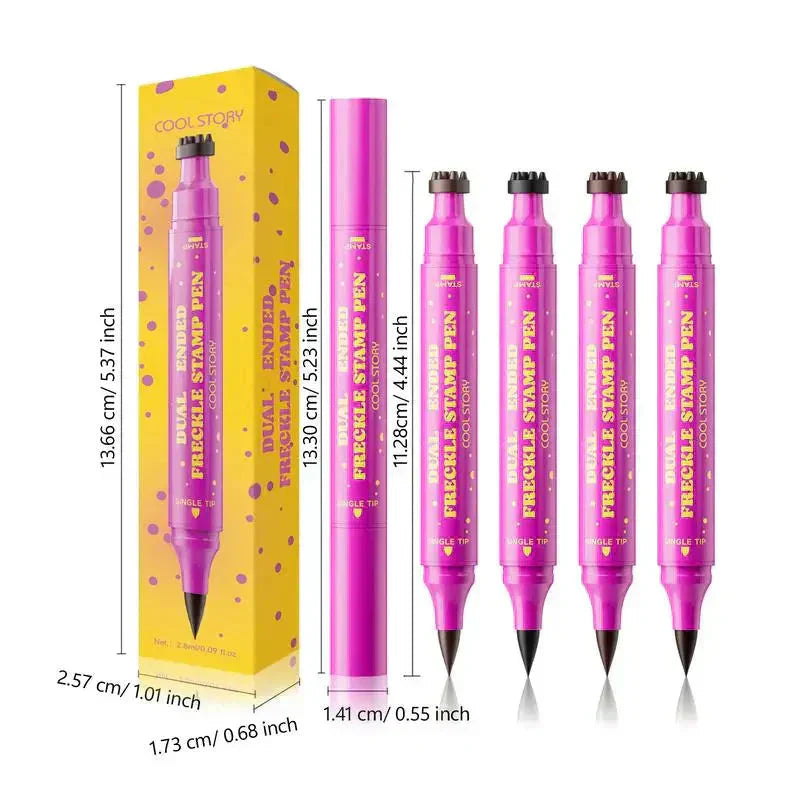 💗LETZTER TAG – 2 ZUM PREIS VON 1💗Wasserfester Sommersprossen-Stift: Stempel für künstliche Sommersprossen und Eyeliner mit feiner Spitze für realistische, langanhaltende Sommersprossen und müheloses Make-up – perfekt für den Alltag und Cosplay