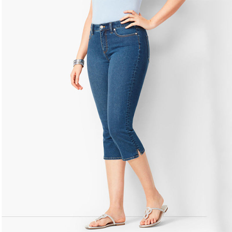 ✨50% RABATT!🌺Capri-Jeans aus Stretch-Denim für Damen