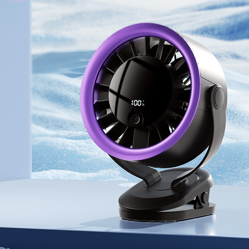 Tragbarer USB-Ventilator mit Digitalanzeige