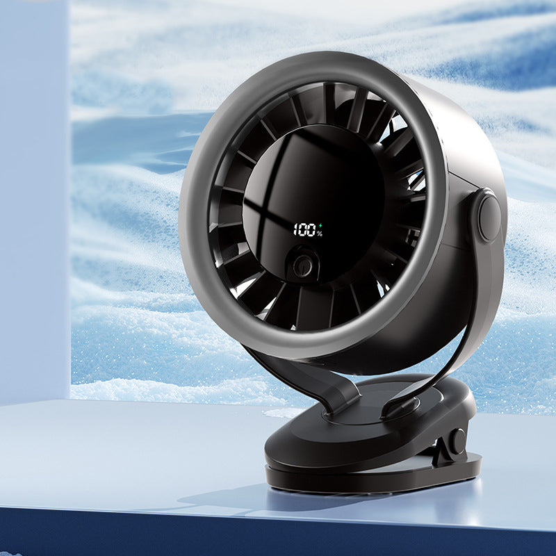 Tragbarer USB-Ventilator mit Digitalanzeige