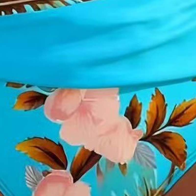 ⏰ Nur noch heute 50% Rabatt! 👙 Hochtailliertes Wickel Bikini Set mit tropischem Blumenprint, figurformender Schnitt, sanfte Bauchabdeckung für Strand, Schwimmbad und Sommerurlaub ✨