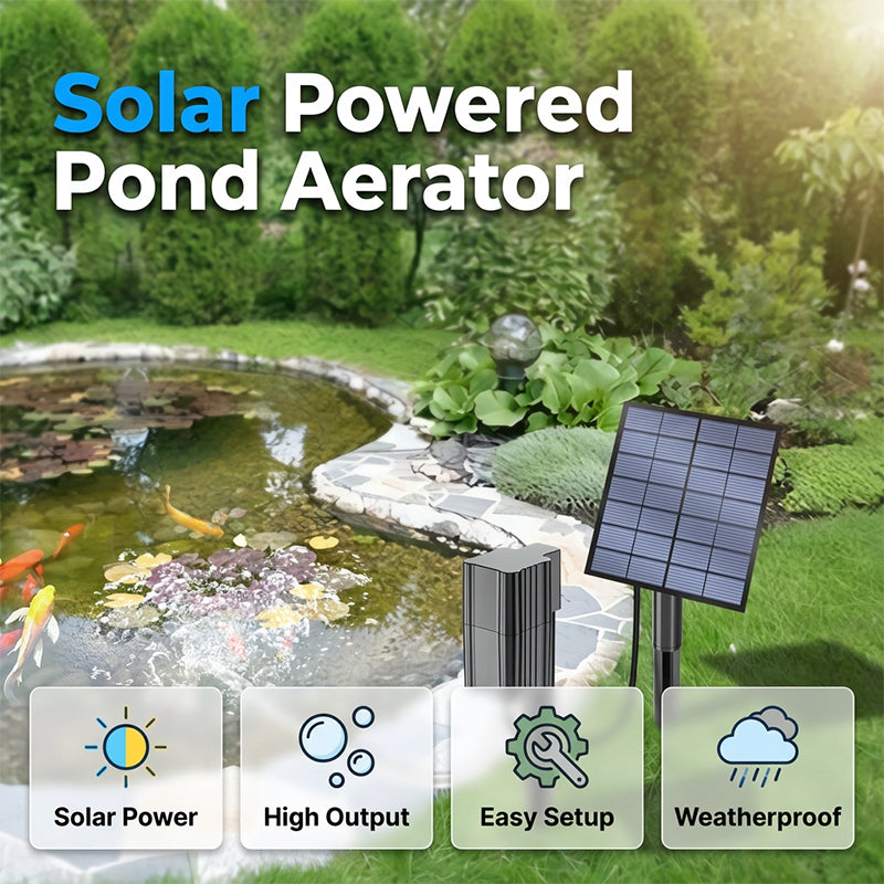 Solar-Teichbelüfter mit Luftpumpe