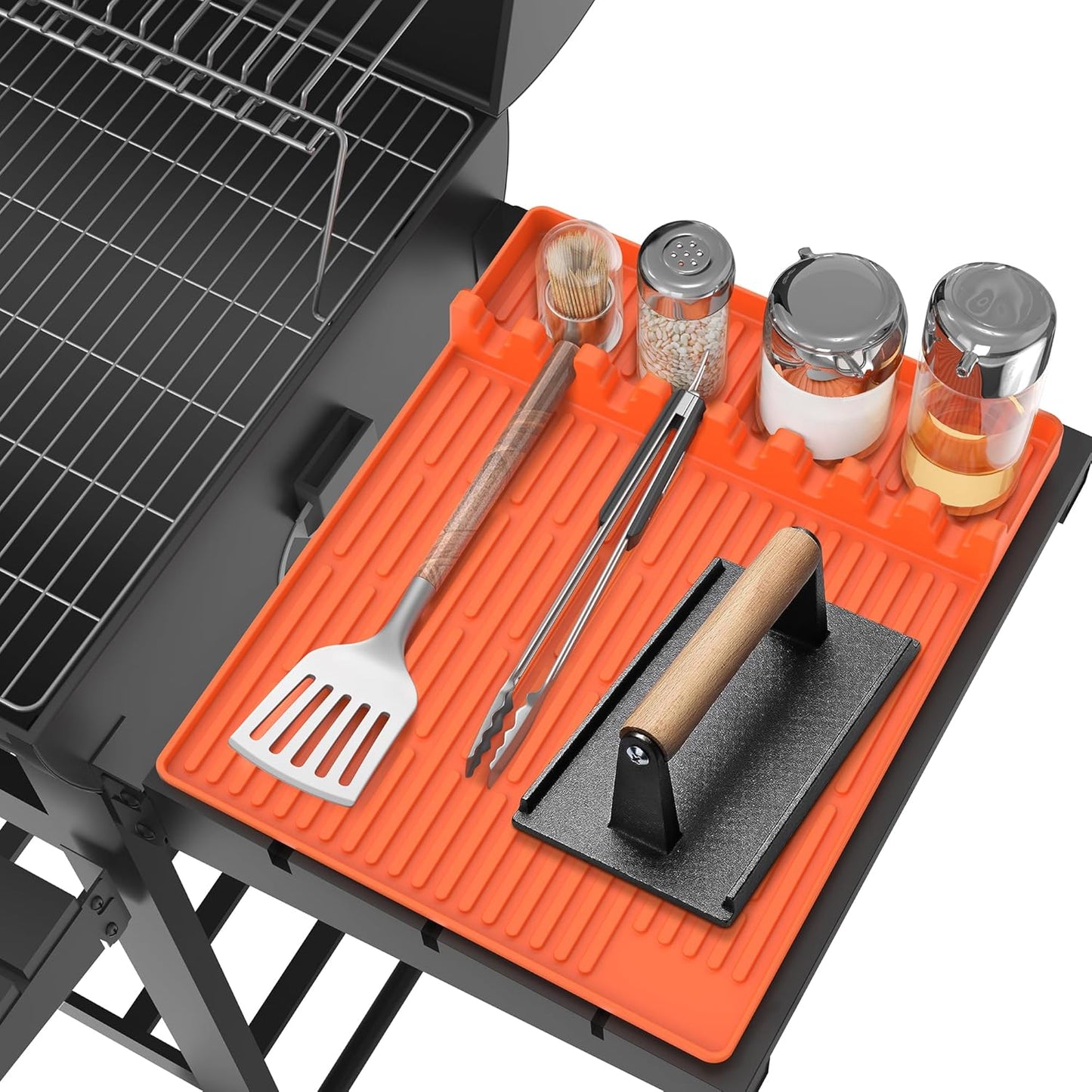 🌞Sommerschlussverkauf 50% RABATT🔥Silikon-Grillwerkzeugmatte mit Tropfschutz