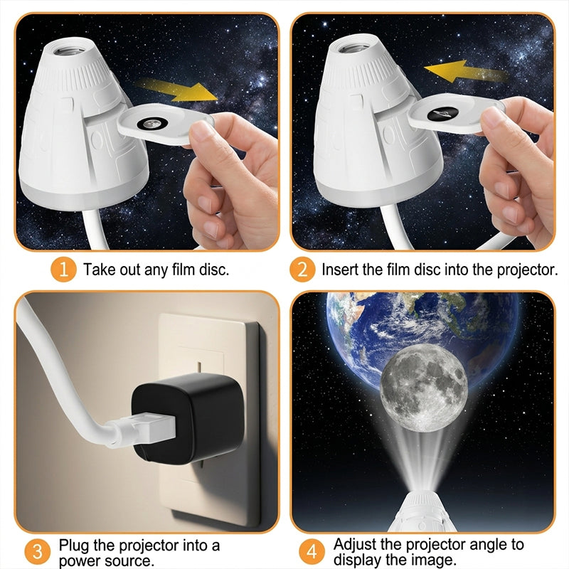 🌌 【Nur für kurze Zeit: 50 % sparen!】Planetarischer HD-Projektor mit einstellbarer Brennweite – Erzeugt eine kosmische, magische Atmosphäre im Orice Dormitor