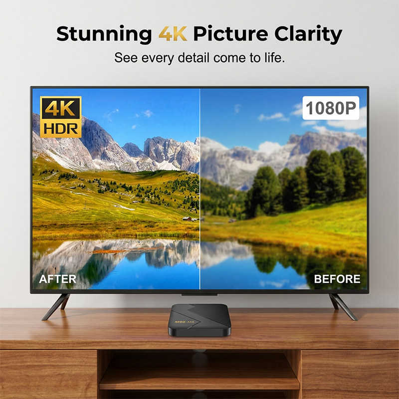 🚀 Leistungsstarke TV-Box mit WLAN & Bluetooth – verwandelt jeden Fernseher in einen Smart TV