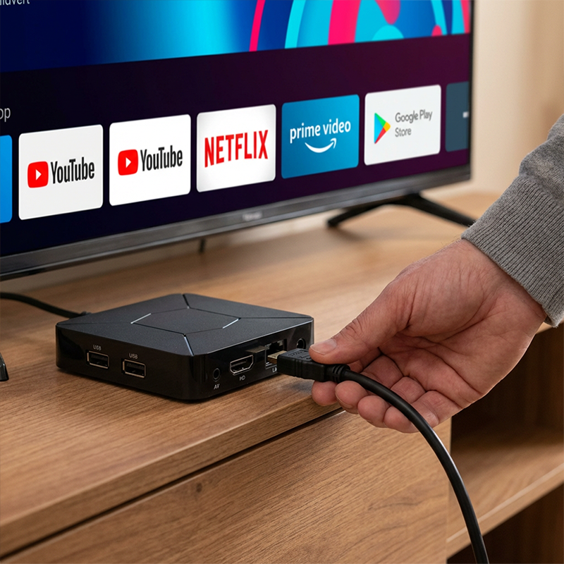 4K Android TV Box mit 2,4G/5G WLAN und Bluetooth 5.0