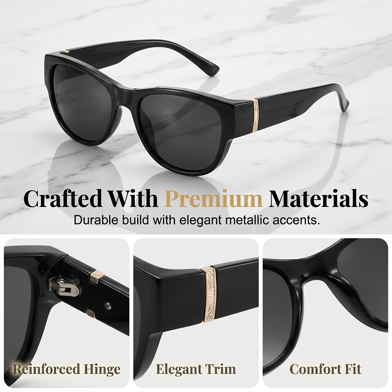 Damen-Sonnenbrille mit großem Rahmen, zum Überziehen