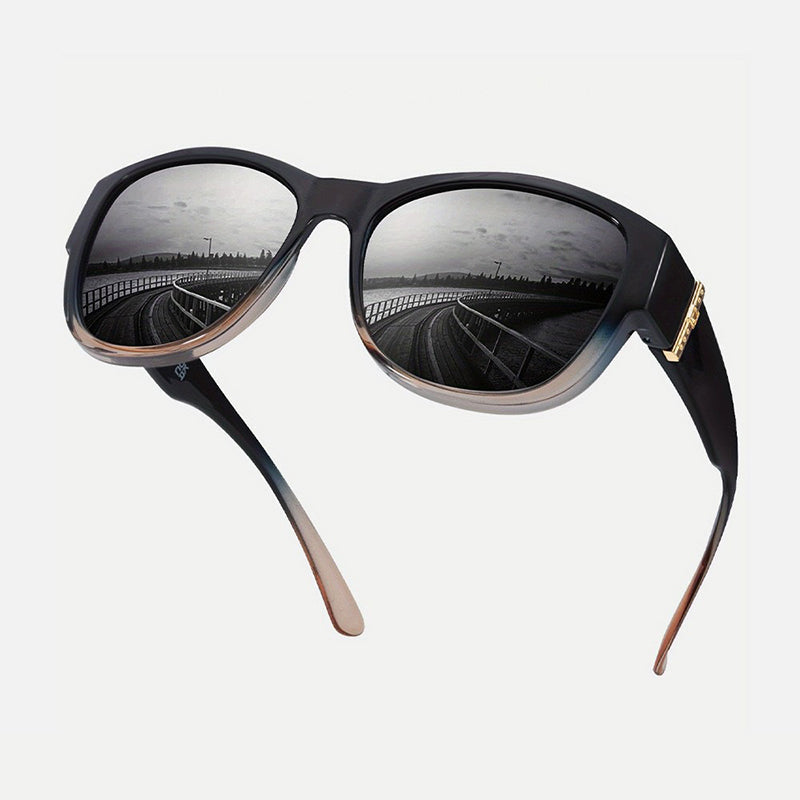 Damen-Sonnenbrille mit großem Rahmen, zum Überziehen