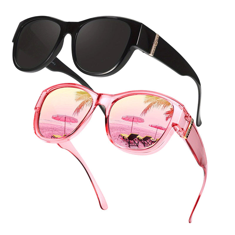 Damen-Sonnenbrille mit großem Rahmen, zum Überziehen