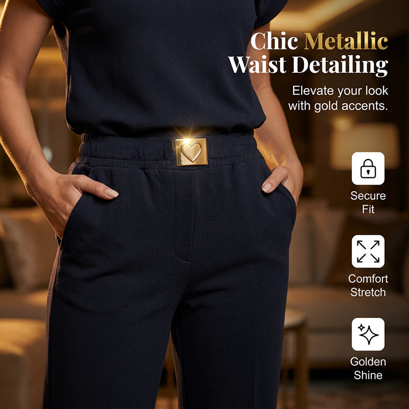 🔥👚 55% Rabatt! Damen Chic Zweiteiler-Set: Bequemes Polo-Top & Wide-Leg-Hose | Elegant für Jeden Tag & Jede Gelegenheit 🌸💨