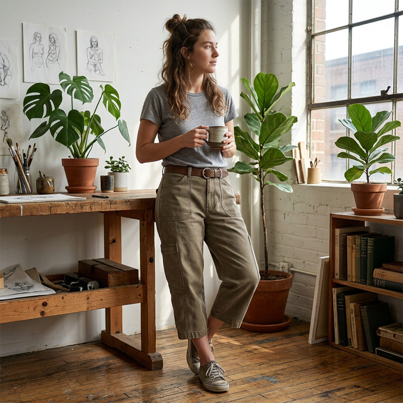 📢Letzter Tag: 55 % Rabatt⏰👖 Lässige Cargo-Caprihosen für Damen – bequeme 3/4-Hosen mit vielen Taschen, perfekt für Alltag, Reisen & Sommer ☀️