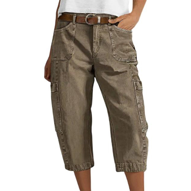 📢Letzter Tag: 55 % Rabatt⏰👖 Lässige Cargo-Caprihosen für Damen – bequeme 3/4-Hosen mit vielen Taschen, perfekt für Alltag, Reisen & Sommer ☀️