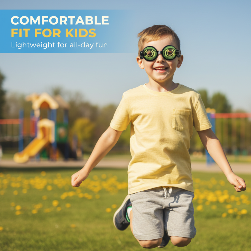Lustige Kinder-Brille mit Zugschnur und Blinzel-Effekt