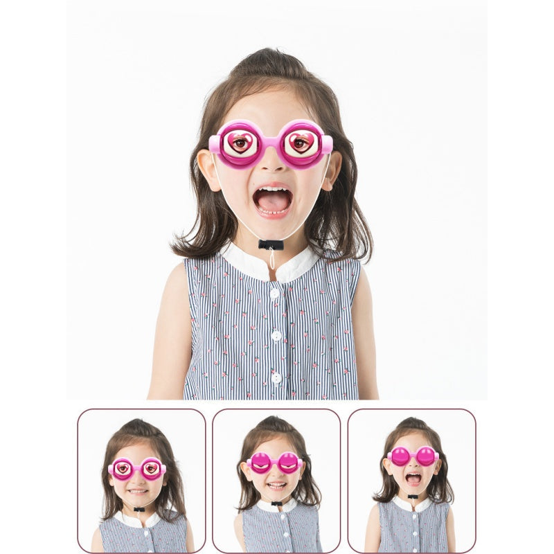 Lustige Kinder-Brille mit Zugschnur und Blinzel-Effekt