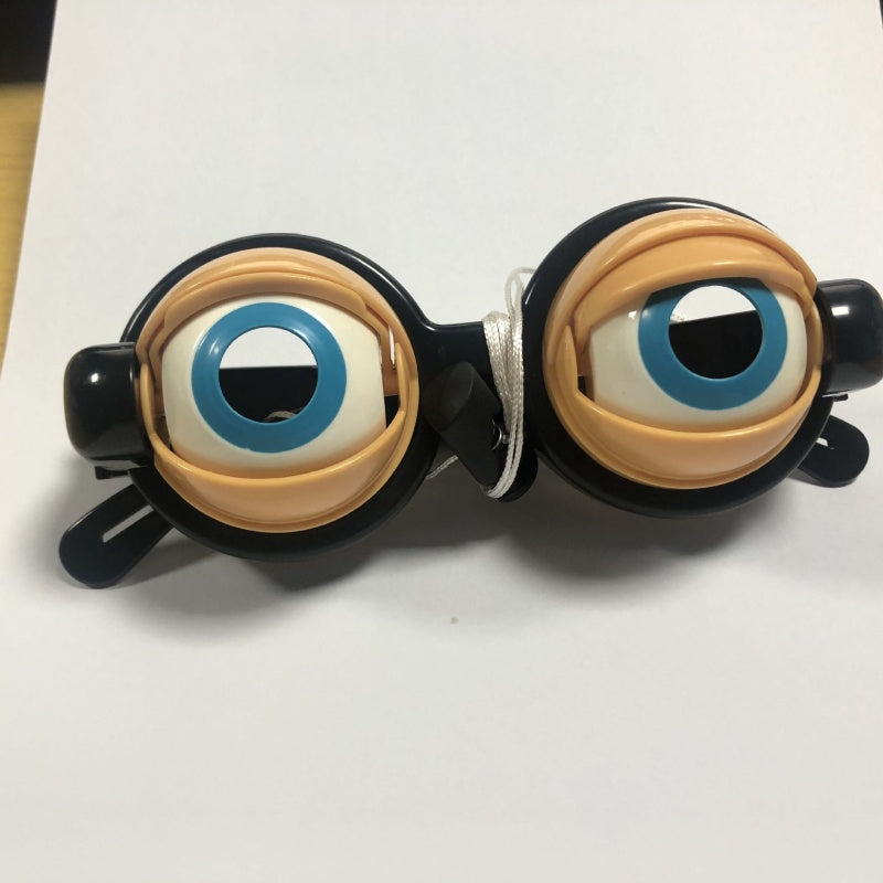 Lustige Kinder-Brille mit Zugschnur und Blinzel-Effekt