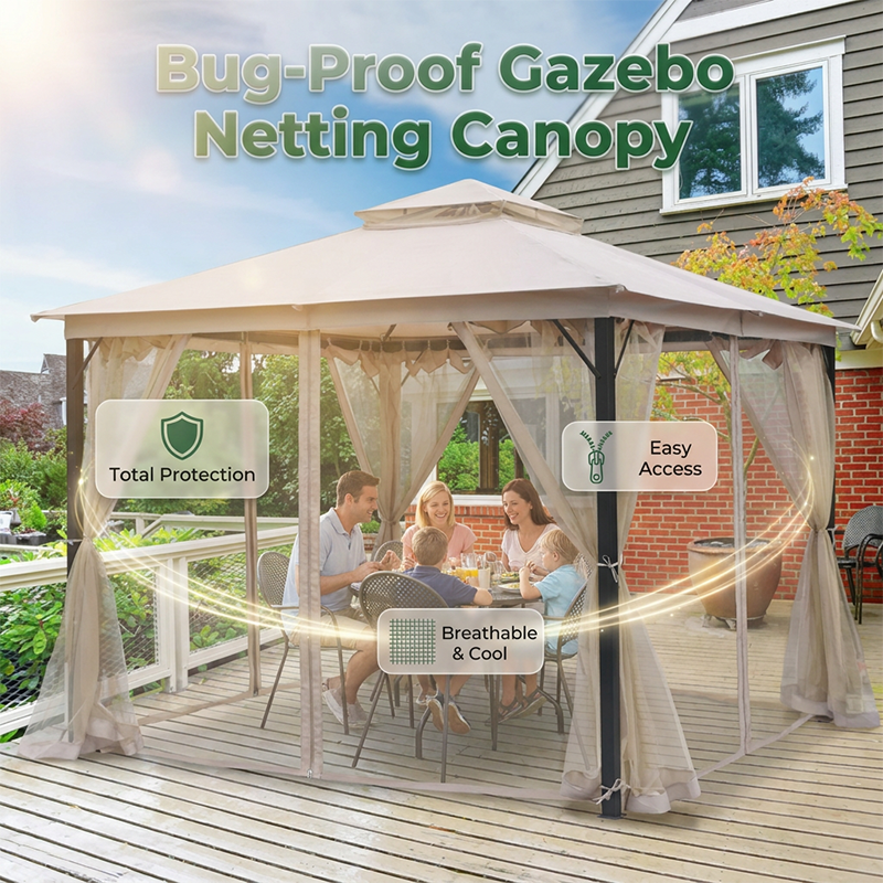 Universelles Moskitonetz für Gartenpavillons
