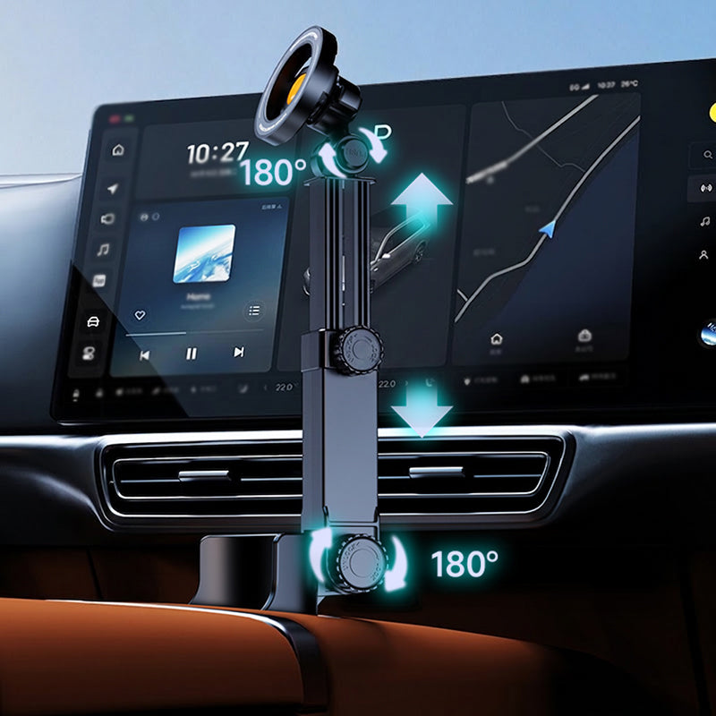Auto-Getränkehalter-Telefonhalterung – 360° verstellbar, starker N52-Magnet, Einhandbedienung, passend für alle Telefone, stabile Magnet- und Klemmmodelle für sicheres Fahren