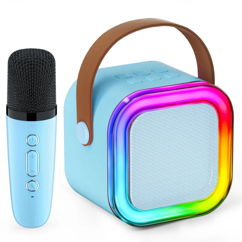 Mini-Karaoke-Maschine für Kinder mit drahtlosen Mikrofonen