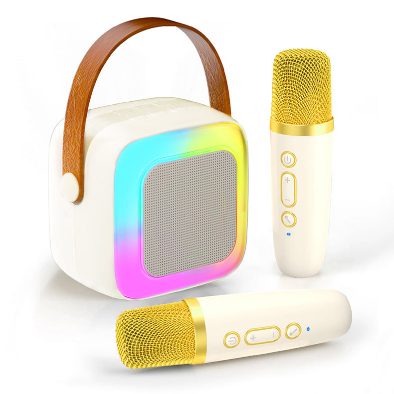 Mini-Karaoke-Maschine für Kinder mit drahtlosen Mikrofonen