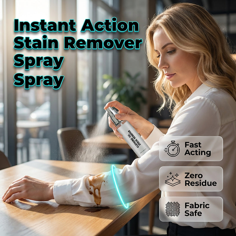 🧥✨ Fleckenentferner-Spray – Soforthilfe bei Öl & Kaffee ✨🧼 Ohne Nachspülen, schonend zu Stoffen – 100 ml für unterwegs.