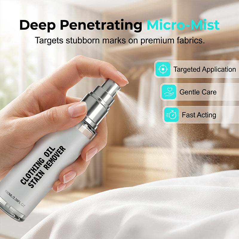 🧥✨ Fleckenentferner-Spray – Soforthilfe bei Öl & Kaffee ✨🧼 Ohne Nachspülen, schonend zu Stoffen – 100 ml für unterwegs.