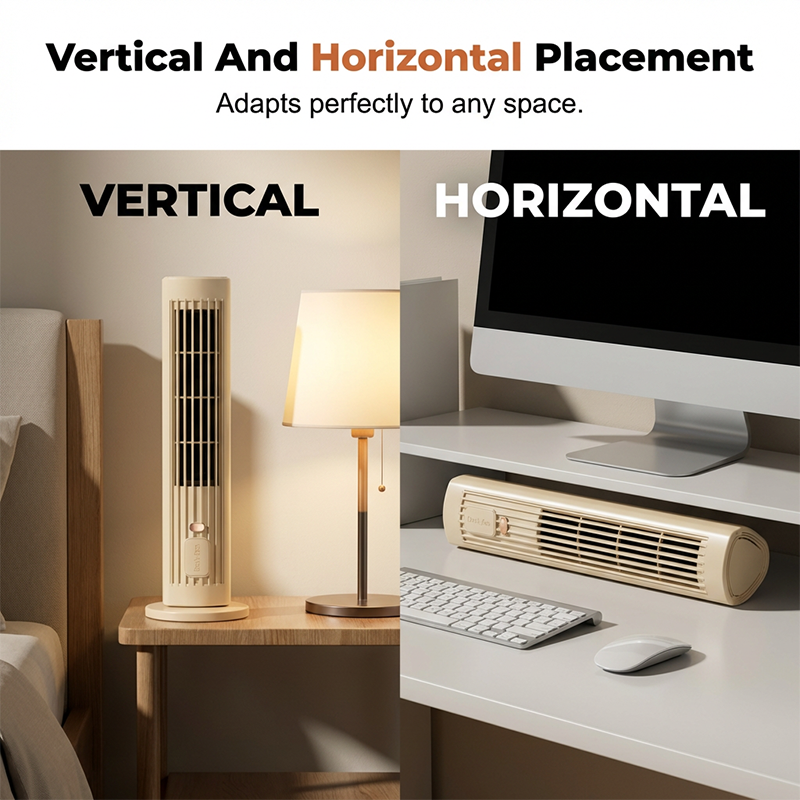 Wiederaufladbarer vertikaler und horizontaler Luftzirkulator