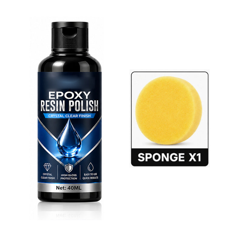 Hochglänzende Epoxidharzpolitur