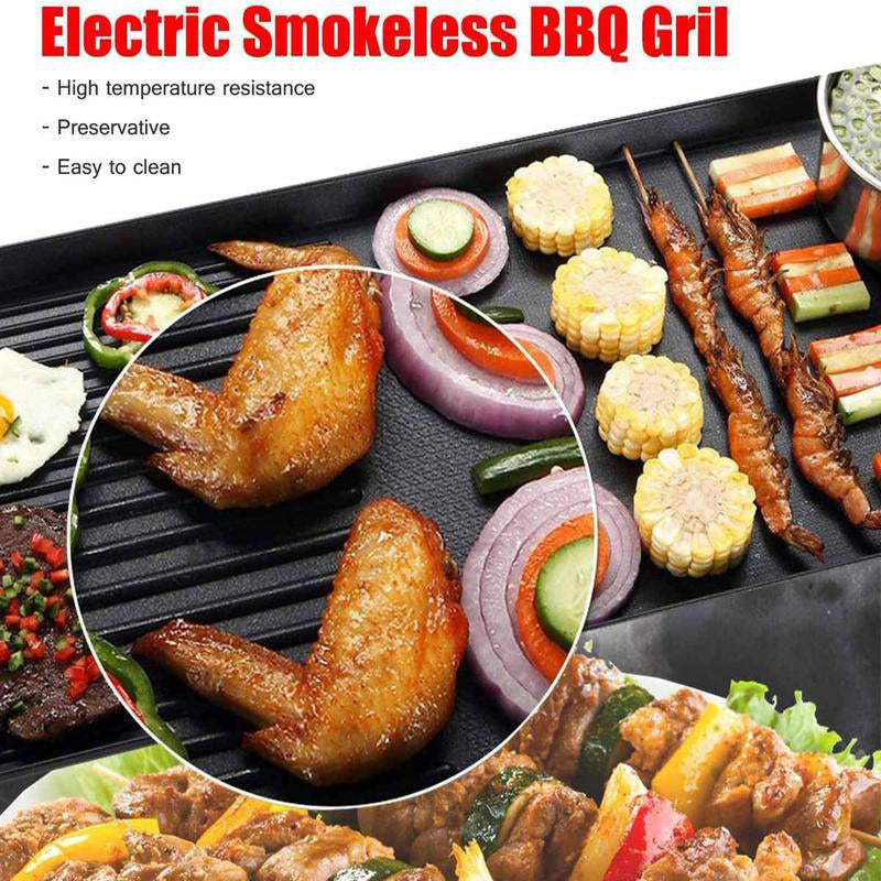 Elektrische Grillplatte mit zwei Kochzonen
