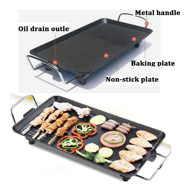 Elektrische Grillplatte mit zwei Kochzonen