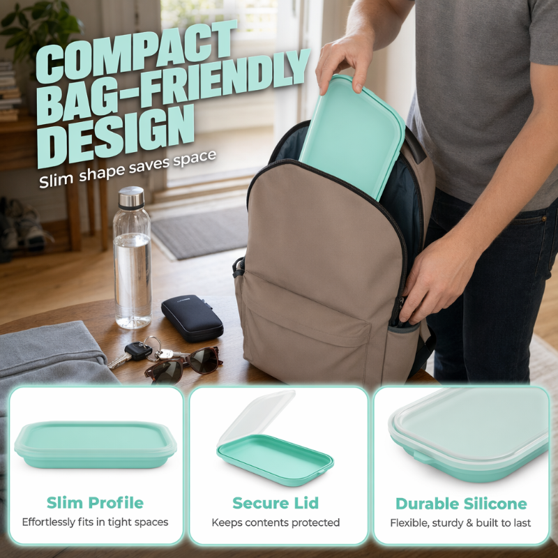 🍱Solange der Vorrat reicht 40 % Rabatt!🎉 Tragbare Lunchbox aus Silikon – BPA-frei, auslaufsicher & faltbar – Perfekt für Arbeit, Reise & Picknick – nachhaltig & praktisch 🌿