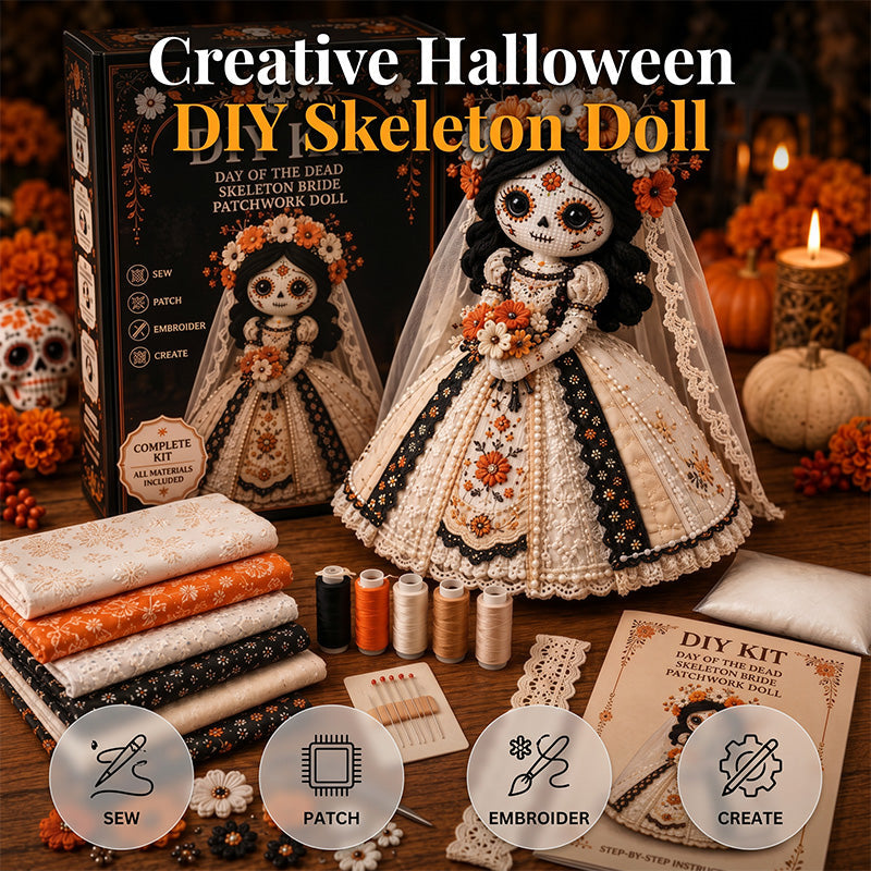🎁 Neu eingetroffen mit 50% Rabatt!! 🧵Gruseliges Skelett-Bastelset zum Selbermachen, ideal für Halloween Bastelaktivitäten & gruselige Partydekoration