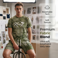 🔥Herren Lässiges Kunstdenim-Print T-Shirt & Shorts Set