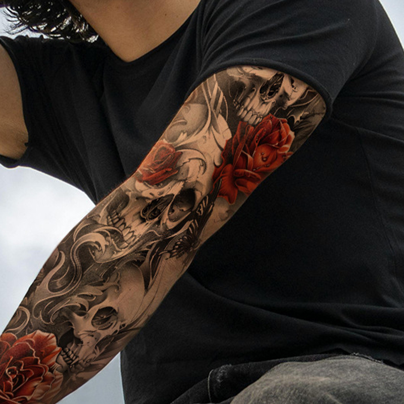 Große temporäre Tattoos für den gesamten Ärmel
