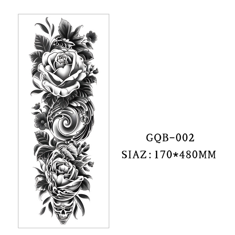 Große temporäre Tattoos für den gesamten Ärmel