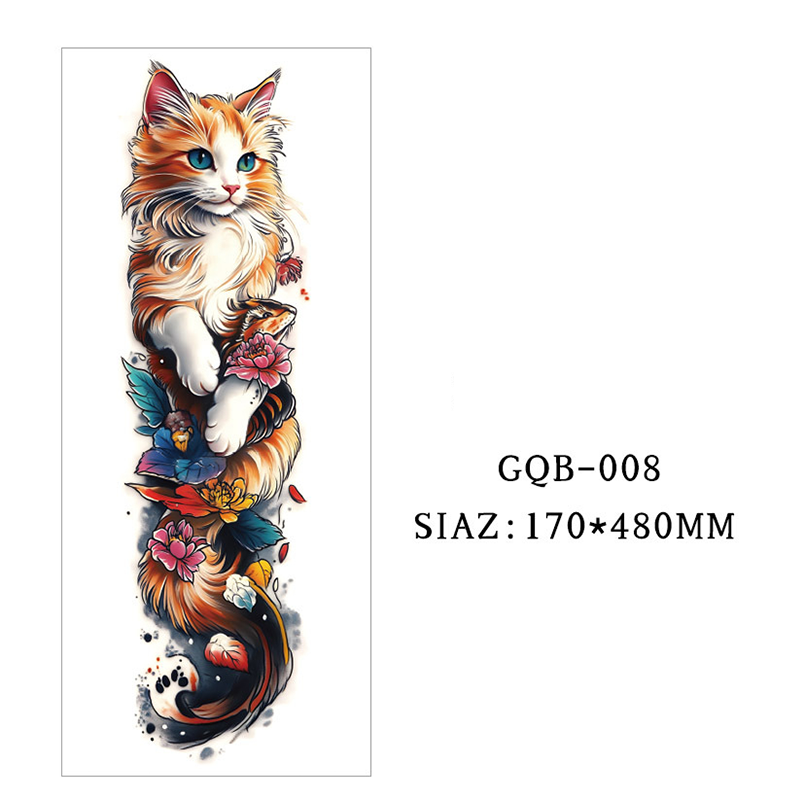 Große temporäre Tattoos für den gesamten Ärmel