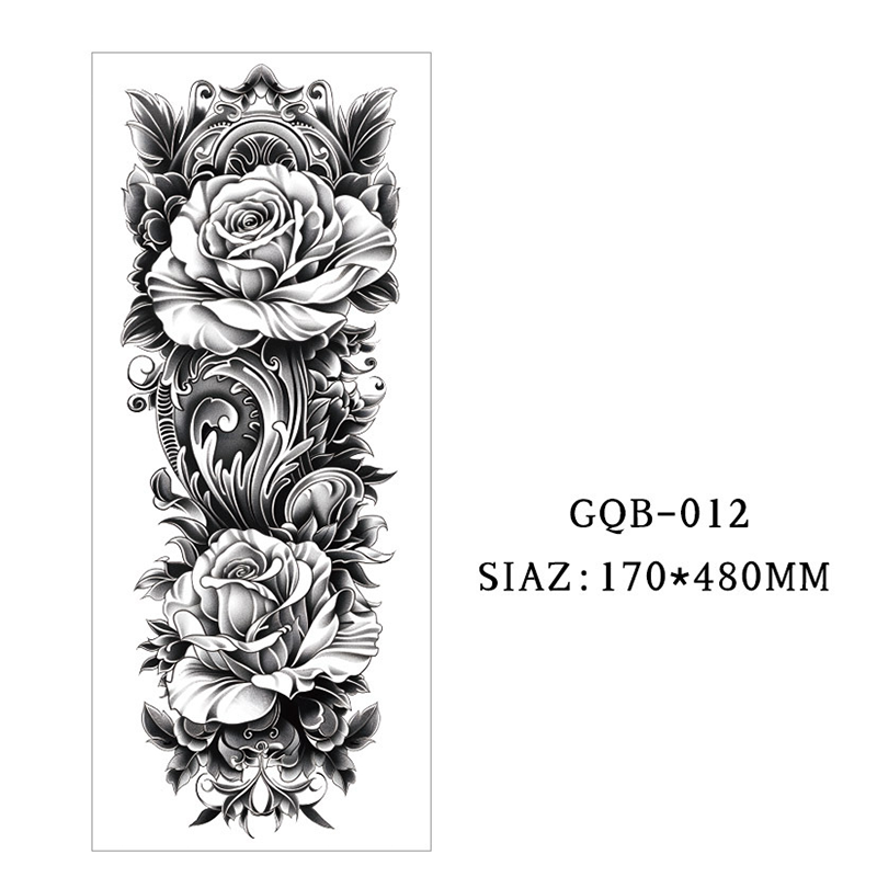Große temporäre Tattoos für den gesamten Ärmel