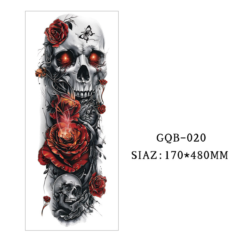 Große temporäre Tattoos für den gesamten Ärmel