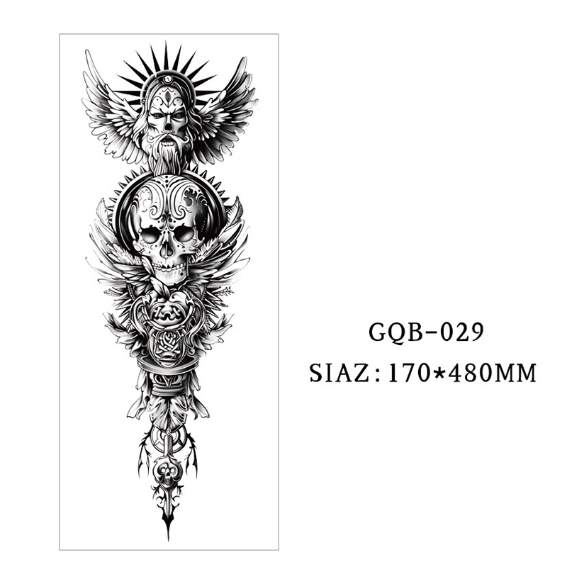 Große temporäre Tattoos für den gesamten Ärmel