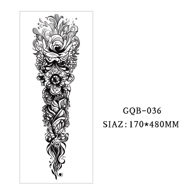 Große temporäre Tattoos für den gesamten Ärmel