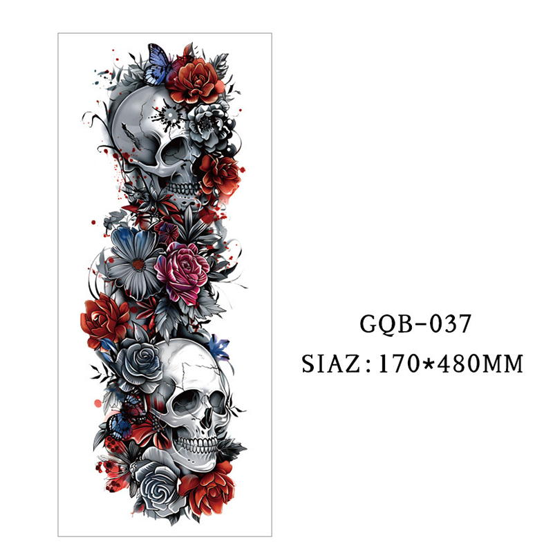 Große temporäre Tattoos für den gesamten Ärmel