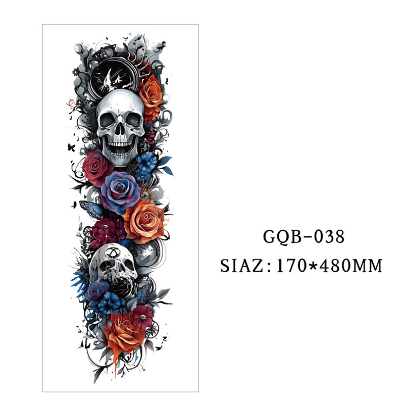 Große temporäre Tattoos für den gesamten Ärmel